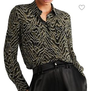 MANGO Viscose print button up blouse